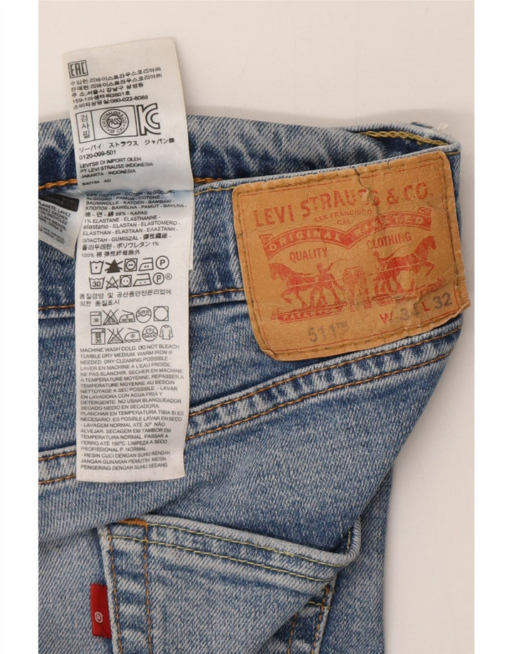Blugi Levi's 511 Slim pentru bărbați W34 L32 Bumbac albastru