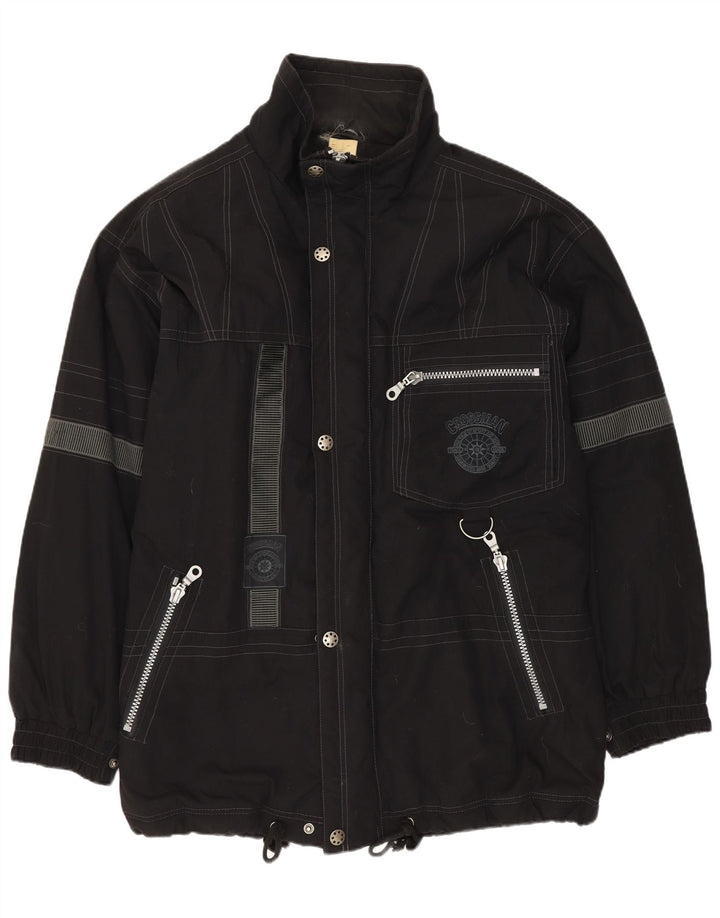 Jachetă de vânt pentru bărbați VINTAGE UK 42 XL Poliester negru