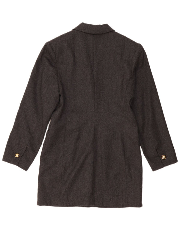 Jachetă vintage pentru femei cu paragate cu 1 nasture US 2 XS Lână gri