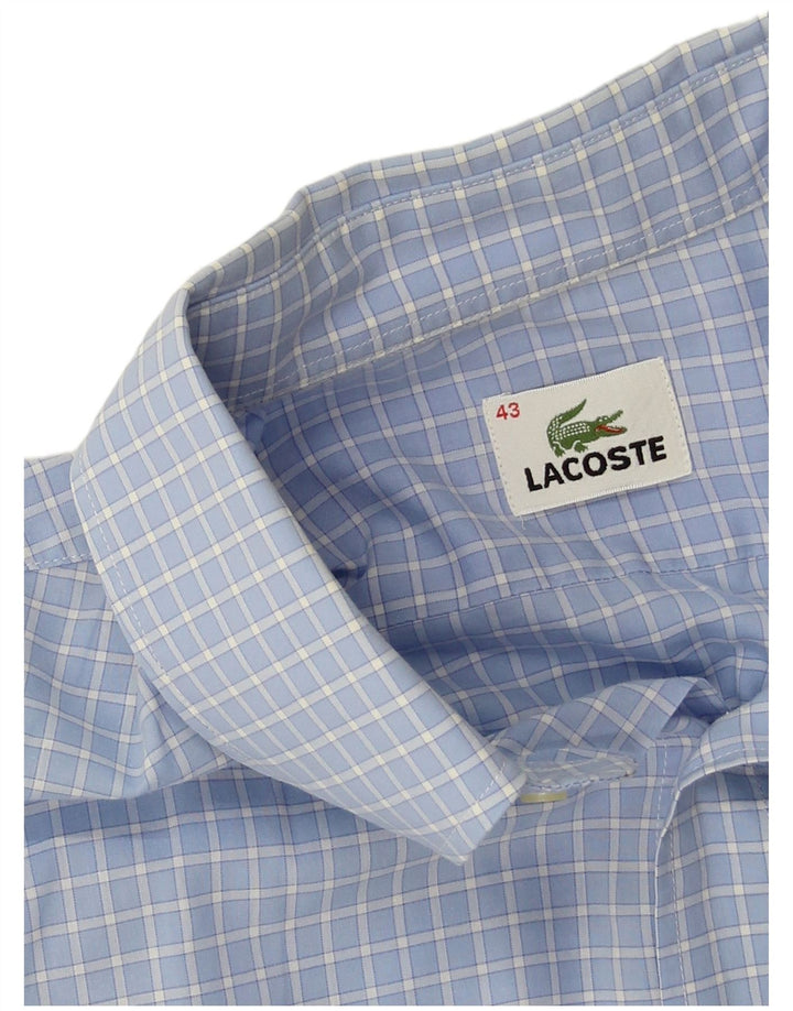 Cămașă cu mânecă scurtă pentru bărbați Lacoste Mărimea 43 XL Blue Check