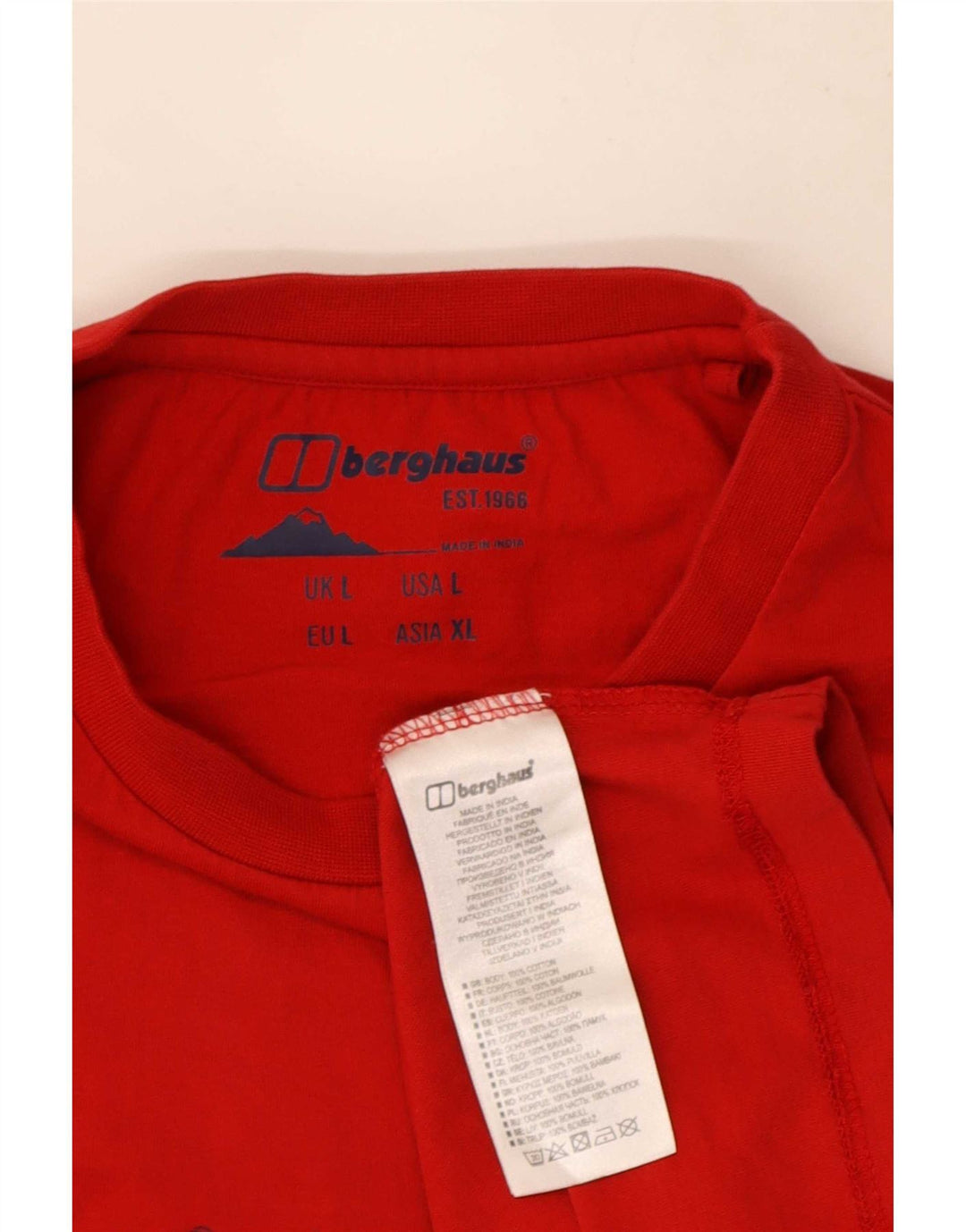 Tricou grafic pentru bărbați Berghaus Top mare bumbac roșu