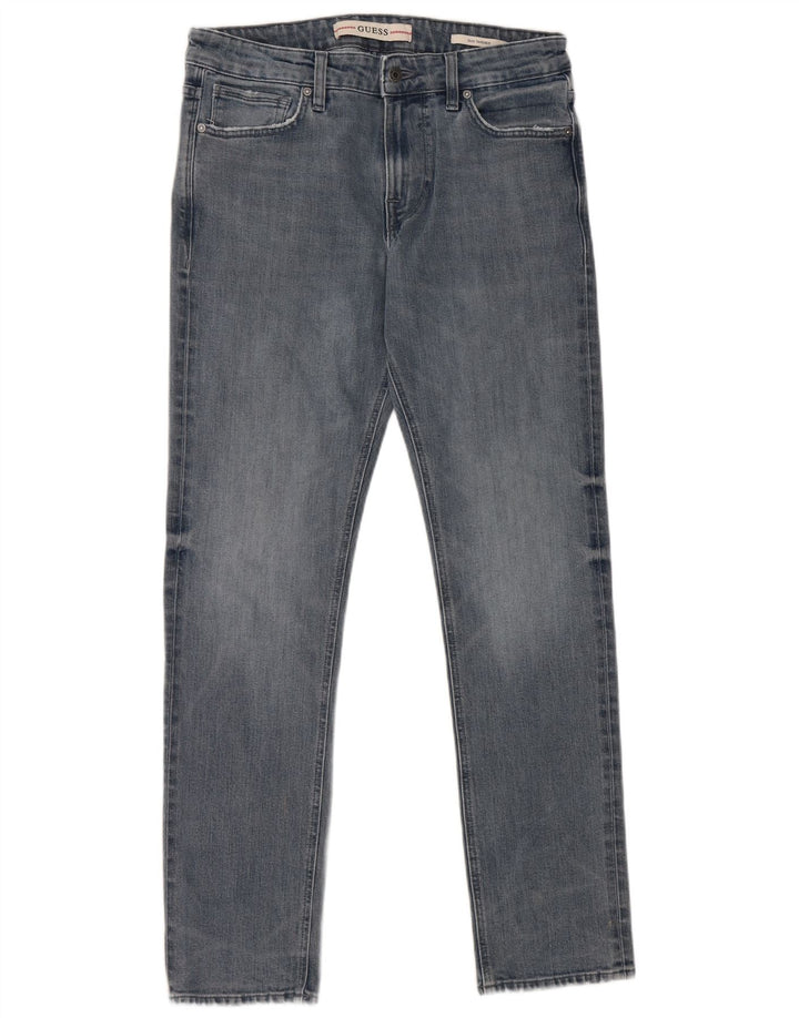 Guess Blugi Slim Tapered pentru bărbați W34 L31 Albastru