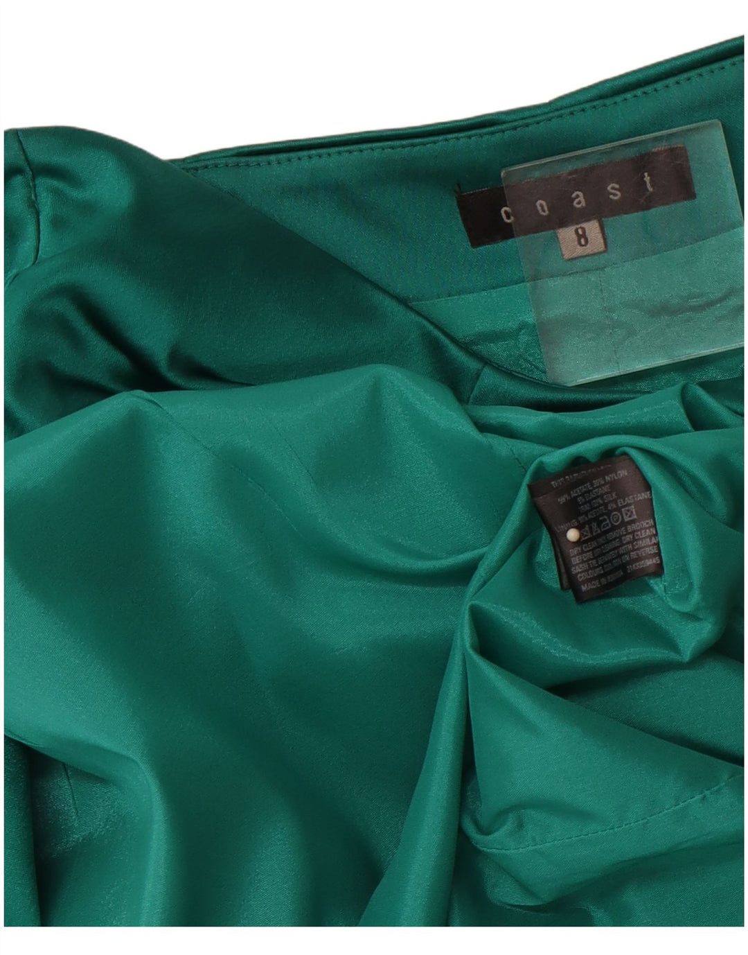 COAST Rochie fără bretele pentru femei UK 8 Small Green Acetat