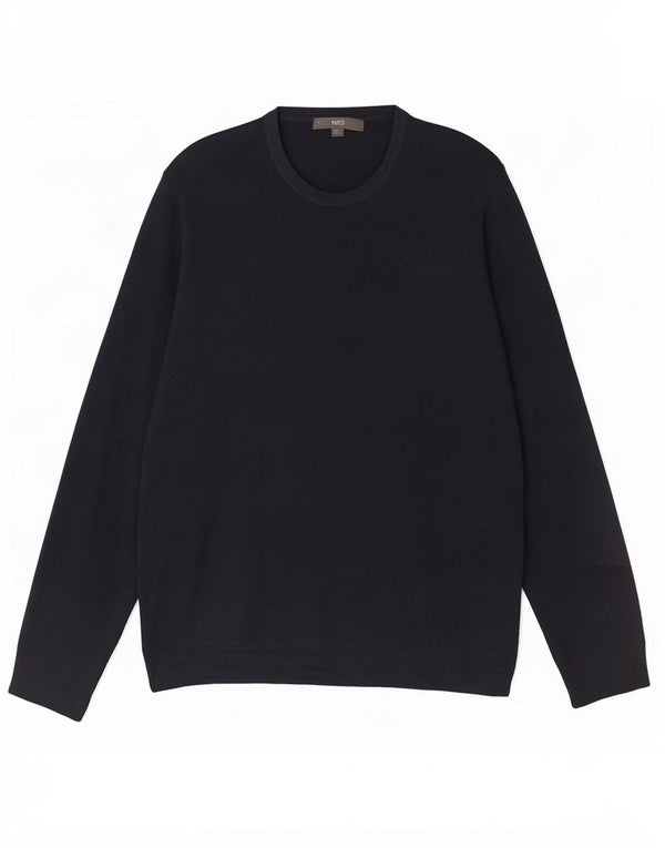Pulover pentru bărbați Marks & Spencer, cu gât crew, 2XL, acrilic, albastru bleumarin