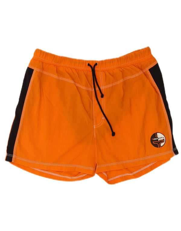 Pantaloni scurți de înot obișnuiți pentru bărbați Diadora, 2XL, portocaliu, poliamidă color bloc