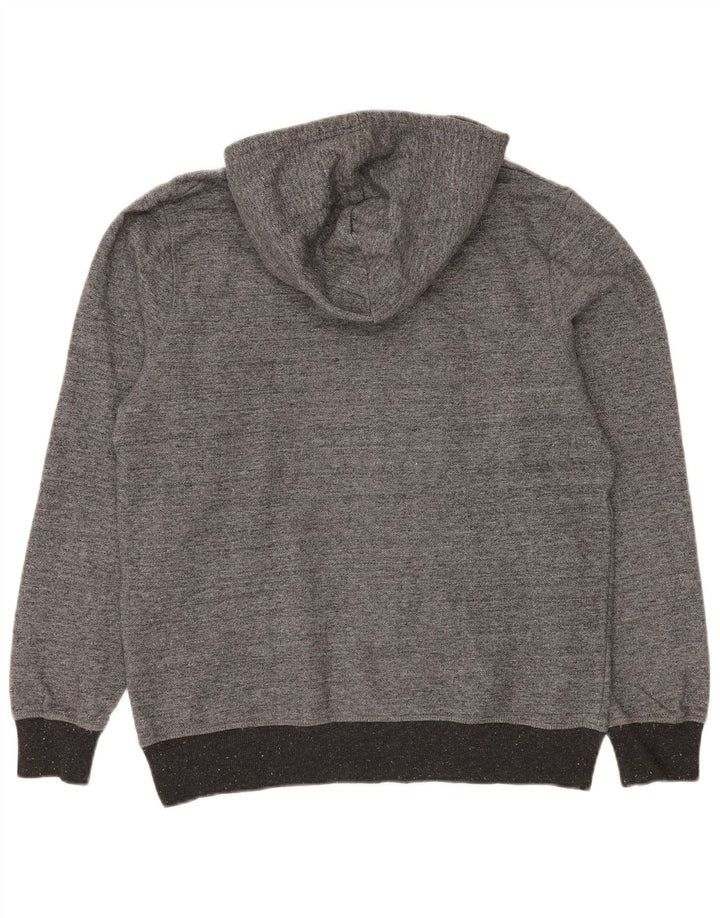Pulover cu glugă cu grafic Jack & Jones pentru bărbați, poliester cu pături, gri mediu