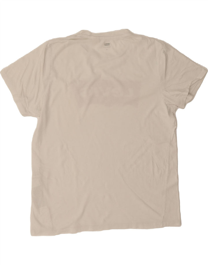 LEVI'S Mens Graphic T-Shirt Top Large White Cotton Vintage Levi's and Second-Hand Levi's from Messina Hembry 