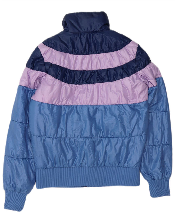 Jachetă căptușită PUMA pentru femei UK 10 Small Blue Colorblock Poliester