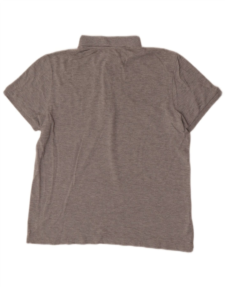 Tricou polo pentru bărbați Lotto, mare, gri bumbac cu pete