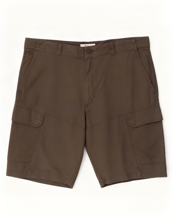 Pantaloni scurți cargo pentru bărbați Marks & Spencer W40 XL bumbac kaki