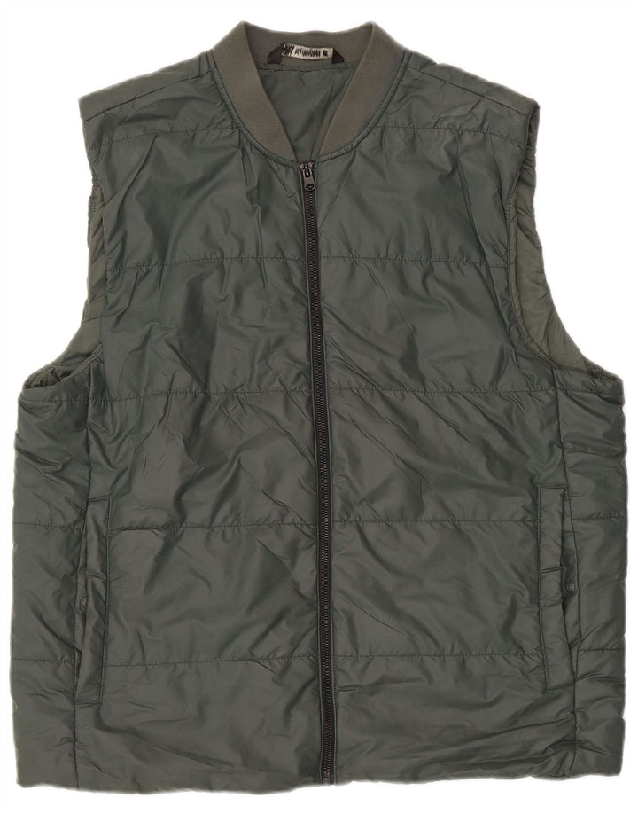 Gilet căptușit pentru bărbați Zara UK 40, mare, verde, poliester