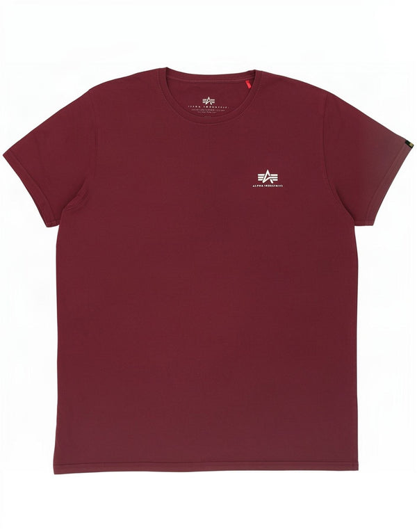 Tricou grafic pentru bărbați Alpha Industries Top Medium Burgundy Bumbac