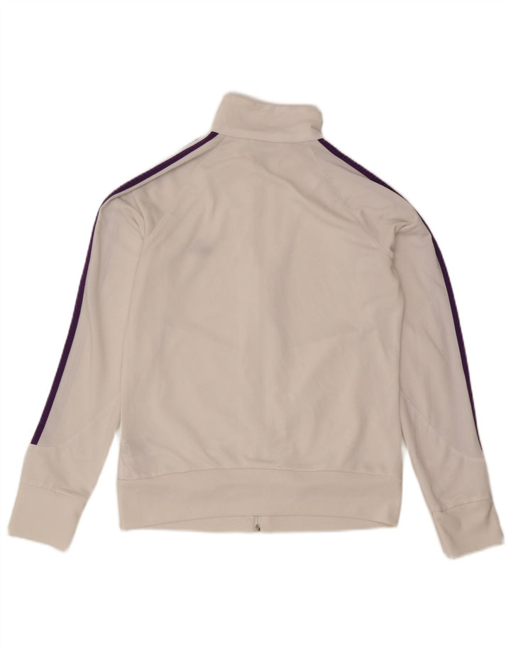 Jachetă de trening Adidas pentru femei UK 12/14 Poliester alb mediu