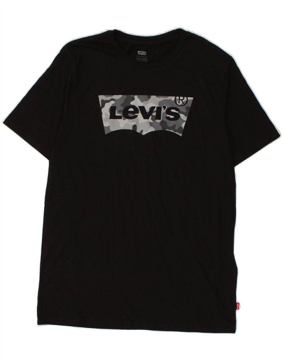 LEVI'S Mens Graphic T-Shirt Top Small Black Cotton Vintage Levi's and Second-Hand Levi's from Messina Hembry 