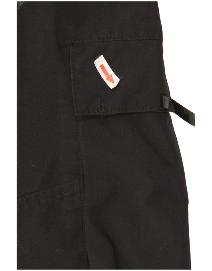 Pantaloni cargo conici tăiați pentru bărbați Zara Mediu L32 L24 Negri