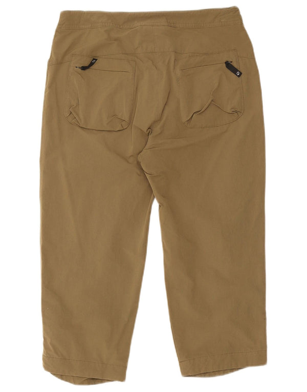 Jack Wolfskin Pantaloni Capri pentru drumeții pentru femei UK 8/10 Small W28 L18 Khaki