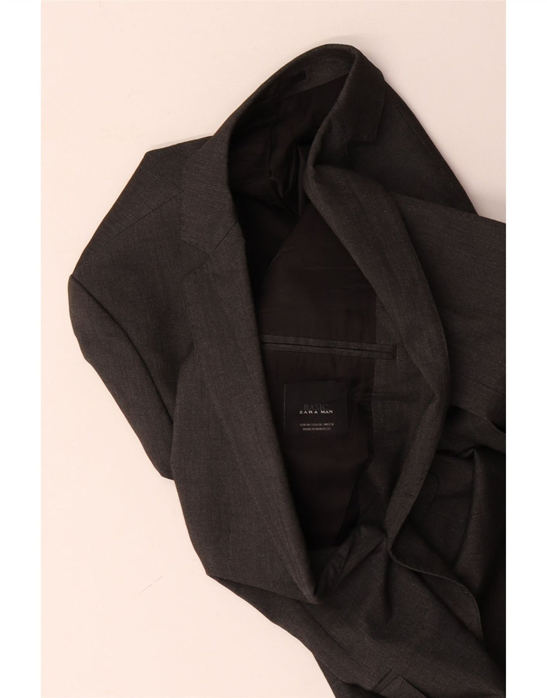 Blazer pentru bărbați Zara cu 2 nasturi EU 48 Viscoză gri mediu