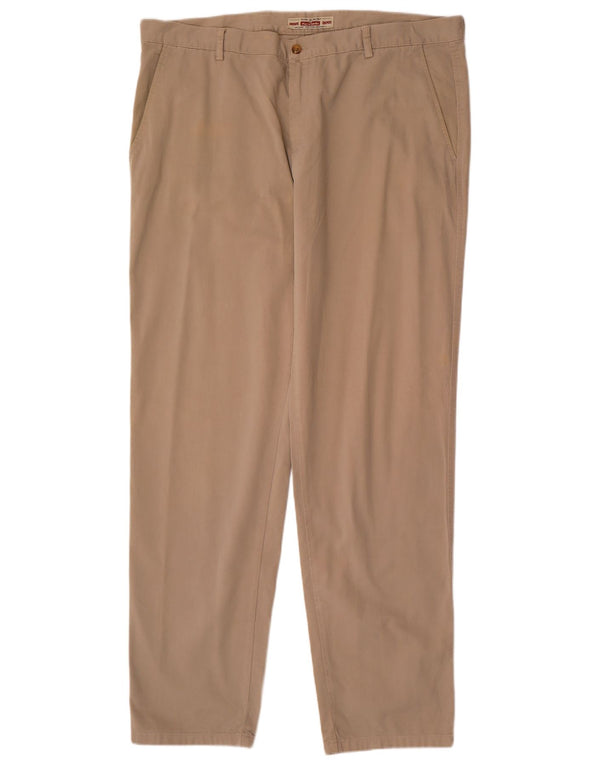 Pierre Cardin Pantaloni chino drepți pentru bărbați EU 54 2XL L40 L34 Bej Bumbac