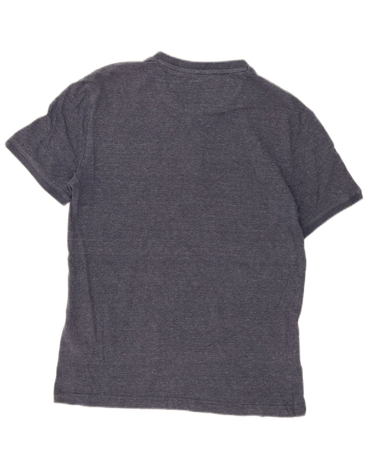 Tricou Superdry pentru bărbați Top mediu albastru bumbac cu pete