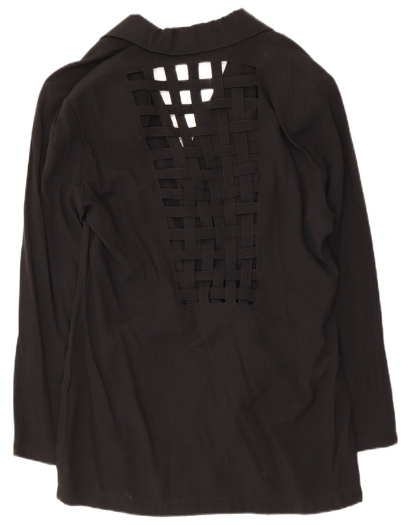 Blazer Vintage pentru femei cu 2 nasturi, UK 14 Medium Black