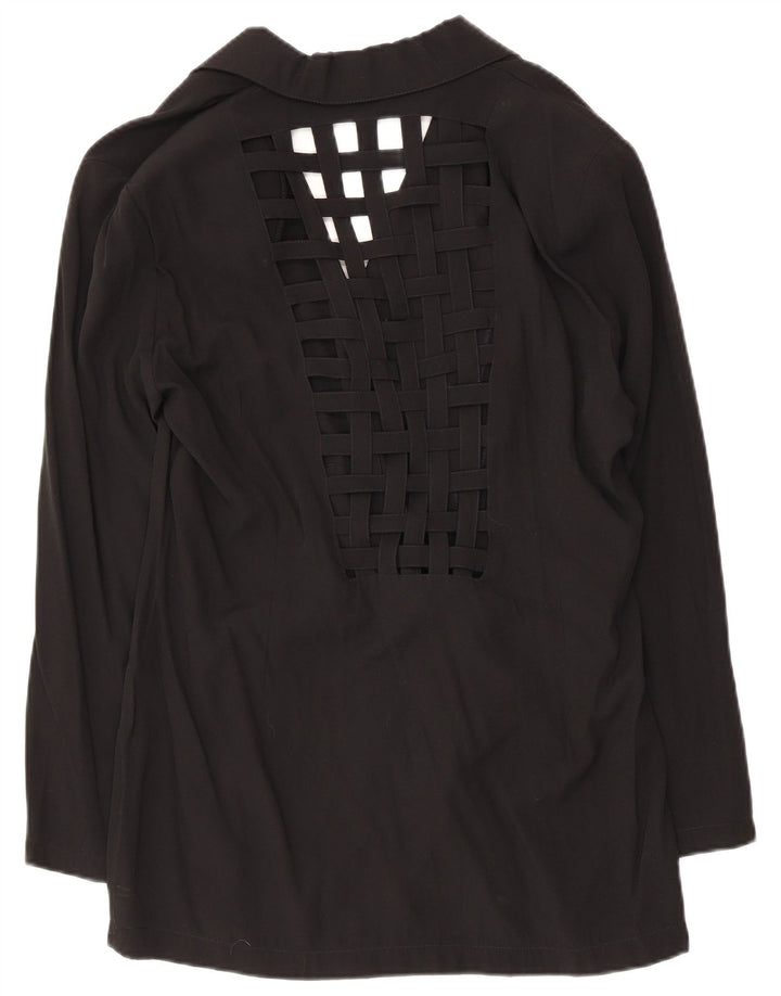 Blazer Vintage pentru femei cu 2 nasturi, UK 14 Medium Black