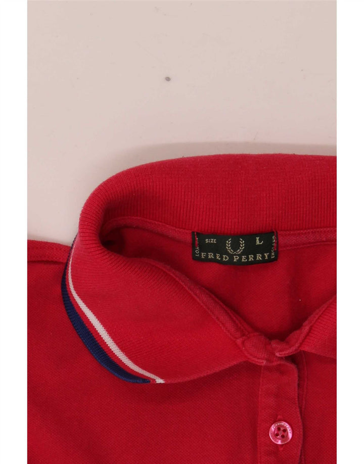 Tricou polo Fred Perry pentru femei UK 14 Large Red