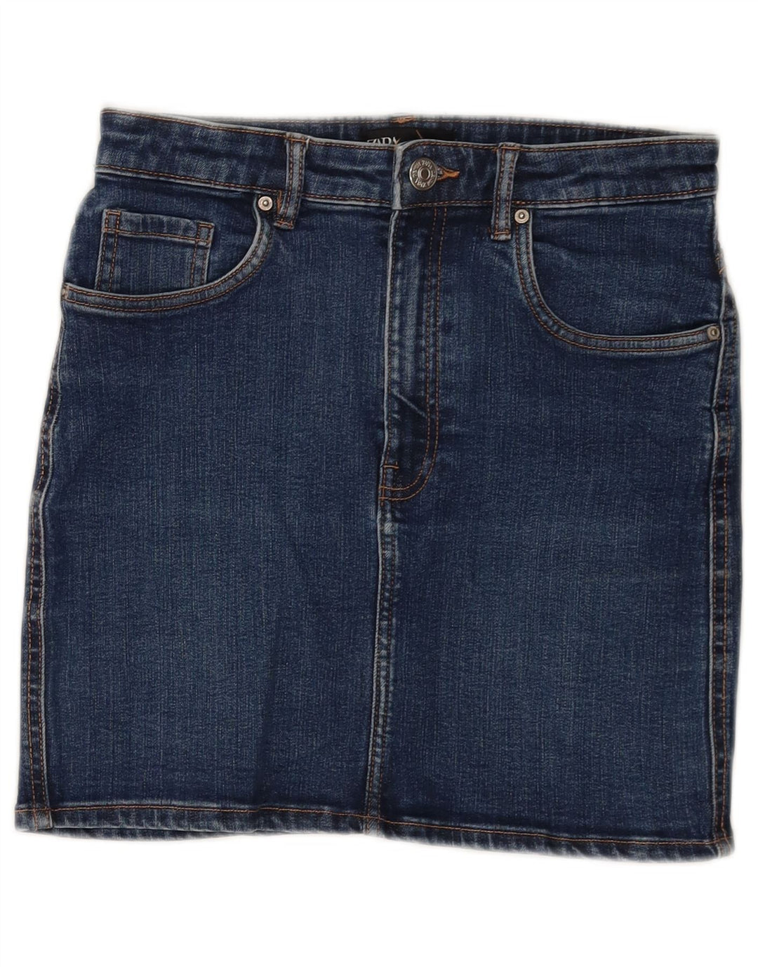 Fusta Mini Denim Zara Femei Medium W28 Albastru
