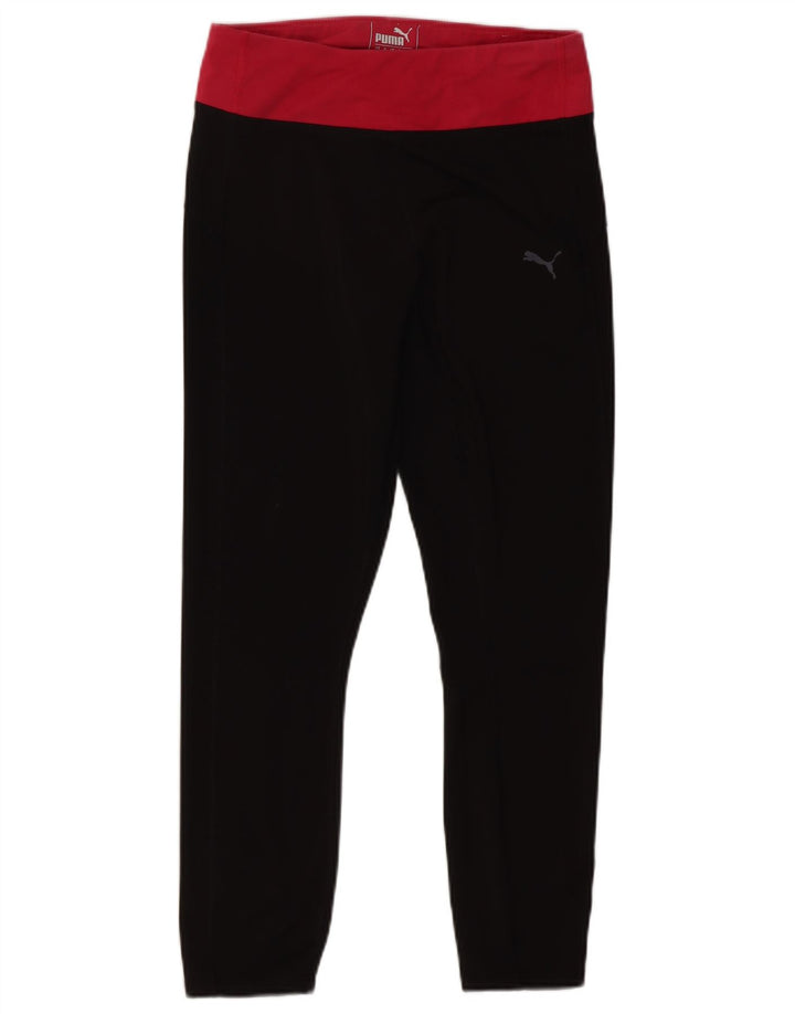 Leggings crop pentru femei Puma UK 8, negru, poliester color bloc
