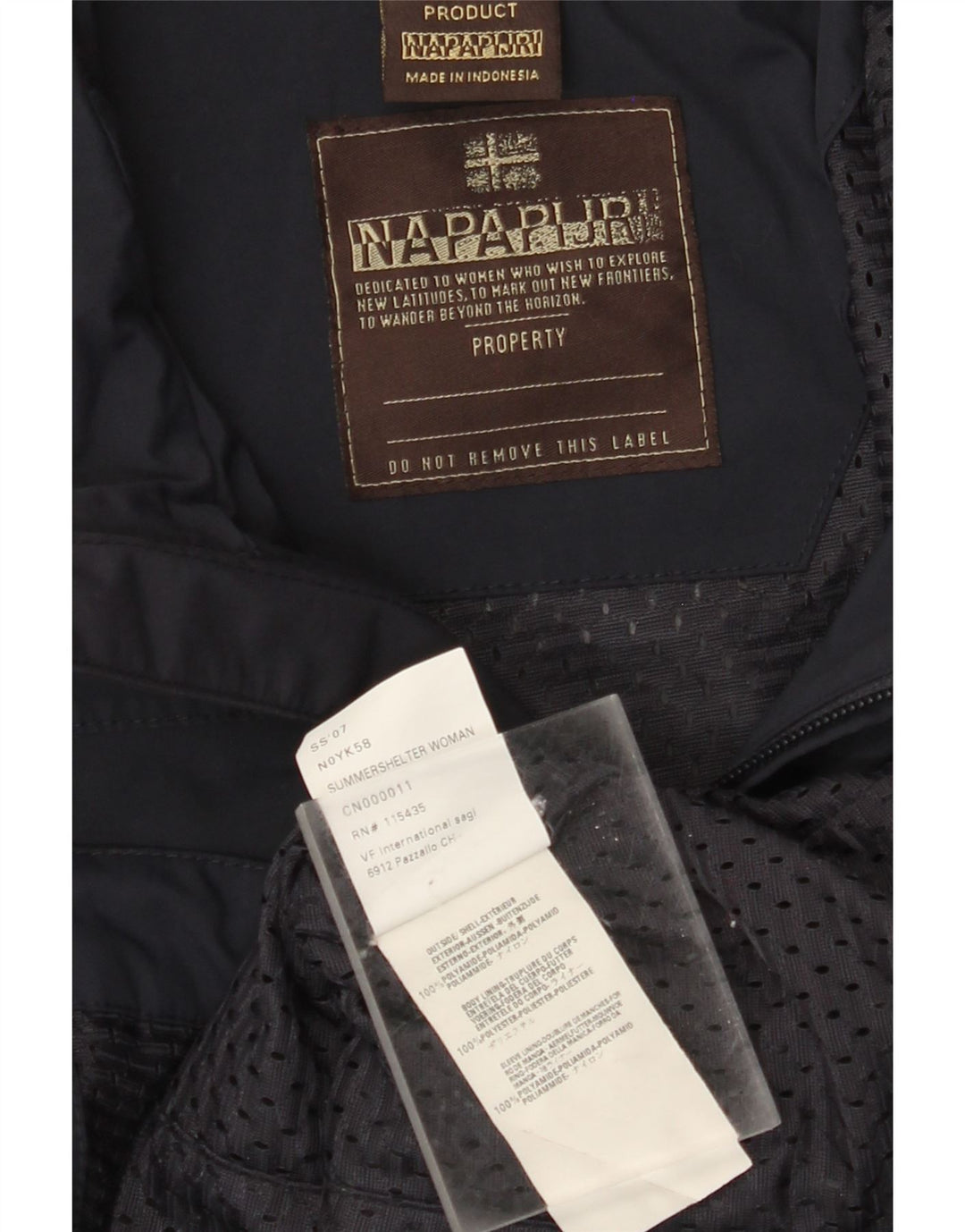 Jachetă de ploaie Napapijri pentru femei UK 12 Medium Bleumarin Poliamidă