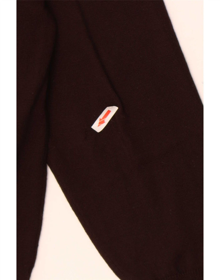 Pulover vintage pentru bărbați cu decolteu în V IT 48 Medium Brown Argyle/Diamond