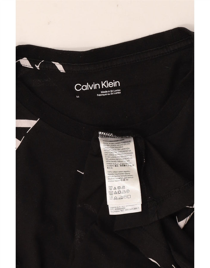 Tricou grafic Calvin Klein pentru bărbați Top mediu din bumbac negru
