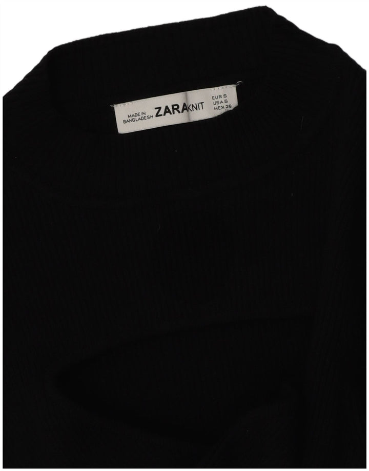 Pulover pentru damă Zara, cu gât turnut, UK 10 Mic Negru