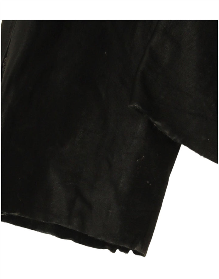 Salopetă din piele fără mâneci pentru femei VINTAGE UK 12 Piele neagră medie