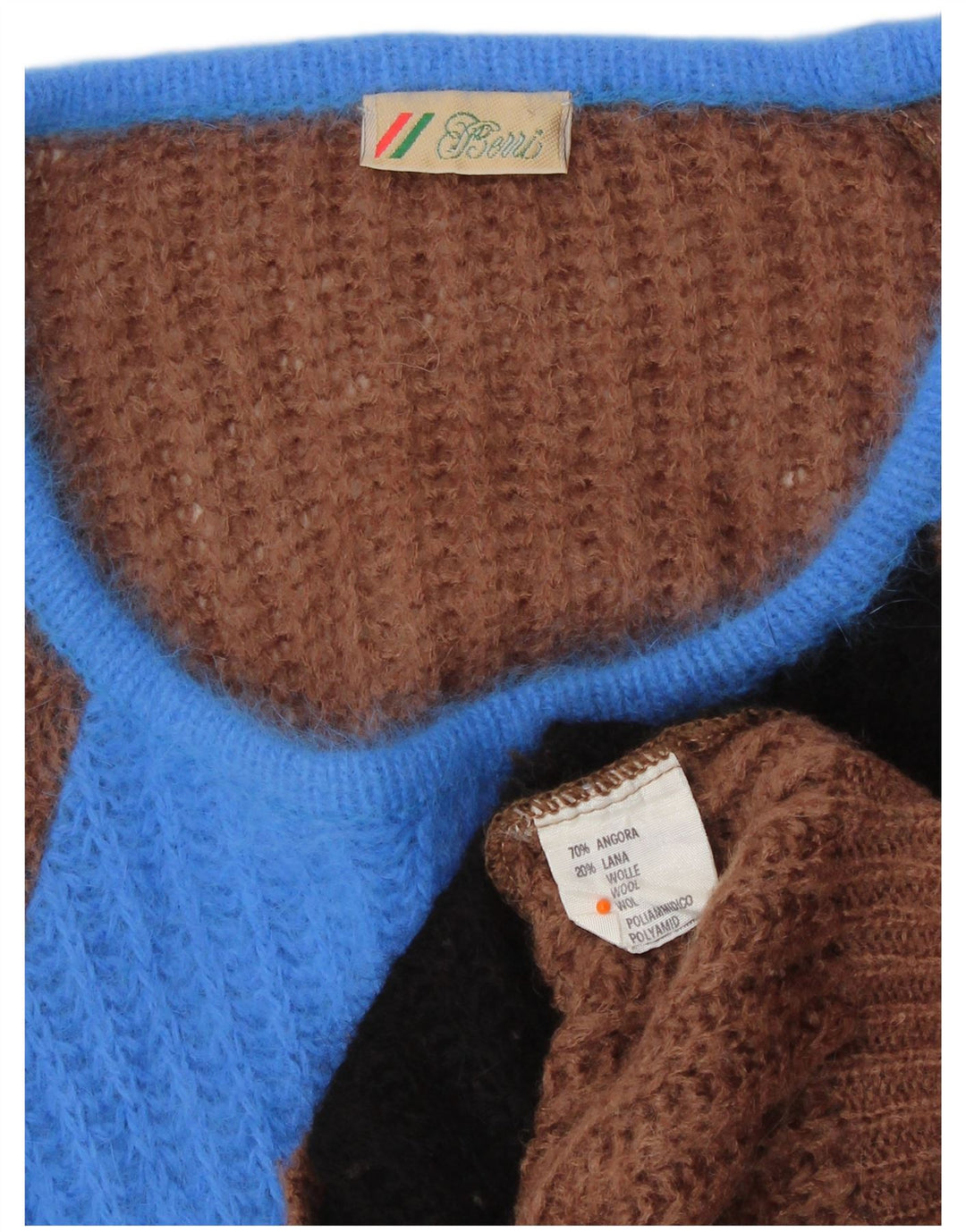 Pulover pentru femeie Berri cu gât barcă UK 14 maro mediu Angora