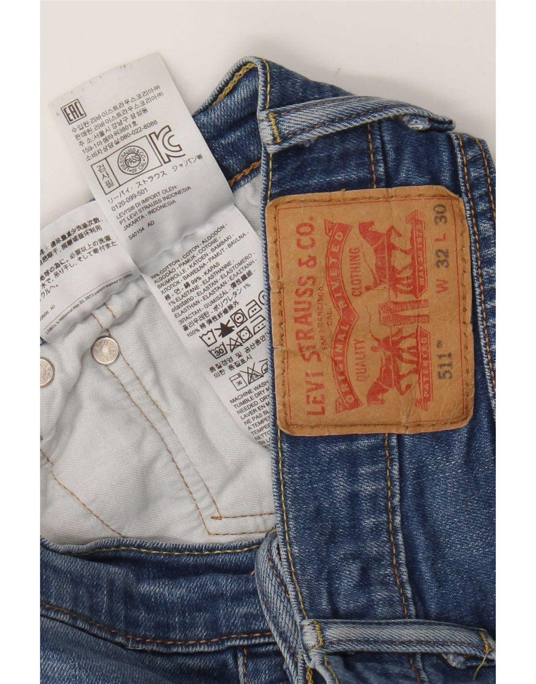 Blugi Levi's 511 Slim pentru bărbați W32 L30 Bumbac albastru
