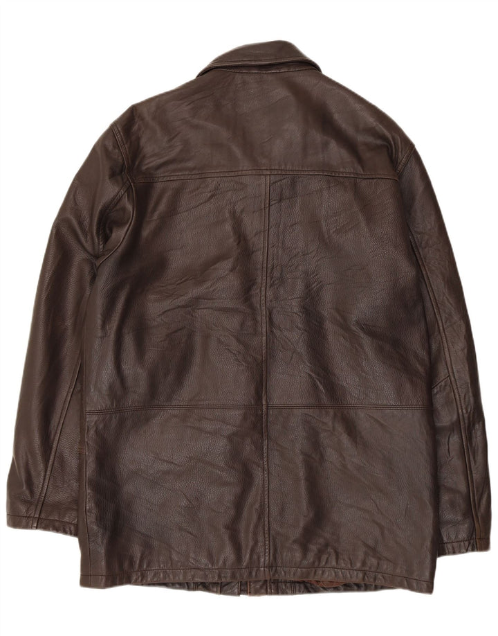 Palton din piele pentru bărbați Blackthorn IT 52 XL din piele maro