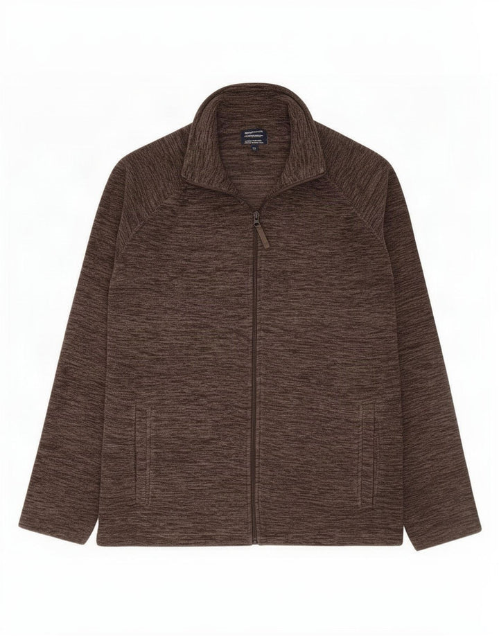 Jachetă din lână pentru bărbați Mountain Warehouse UK 40, mare, maro, poliester cu pete