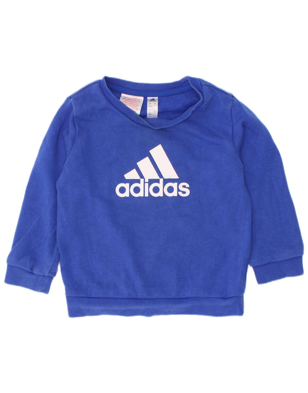 Adidas Baby Boys Pulover Grafic Pulover 18-24 Luni Bumbac Albastru