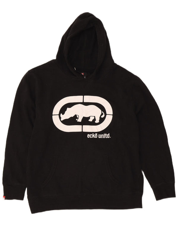 Ecko Unltd Pulover grafic pentru bărbați, bumbac negru 2XL