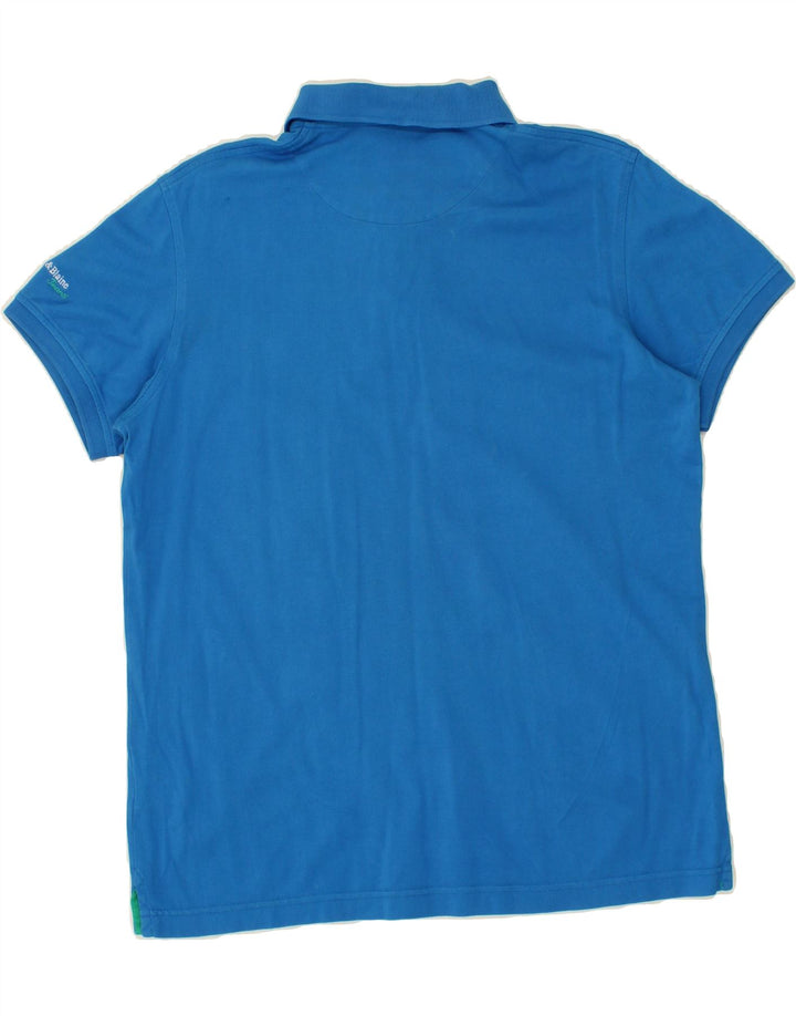 HARMONT & BLAINE Mens Polo Shirt Medium Blue Cotton Vintage Harmont & Blaine and Second-Hand Harmont & Blaine from Messina Hembry 