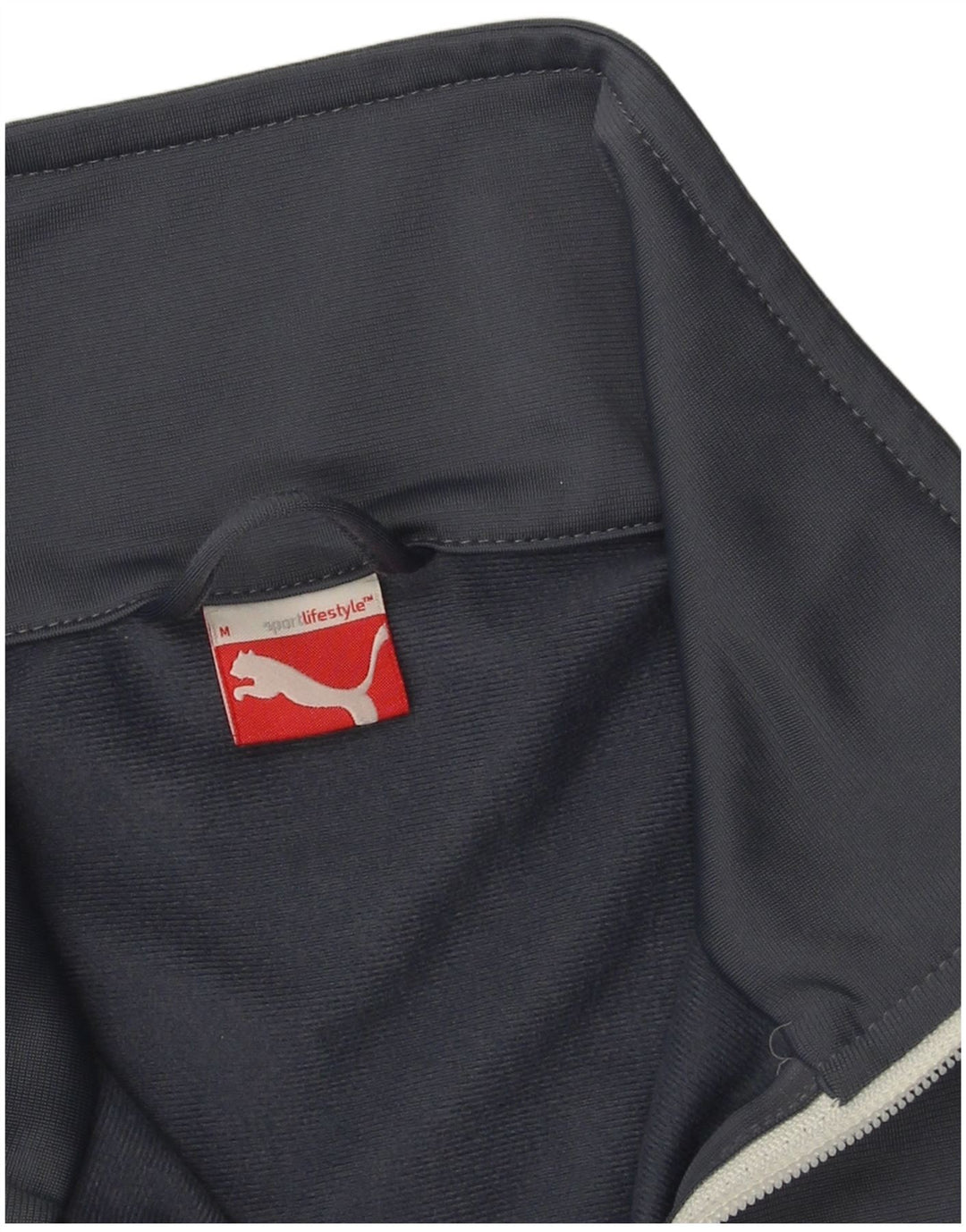 Jachetă de trening Puma pentru bărbați, poliester color bloc, albastru marin mediu
