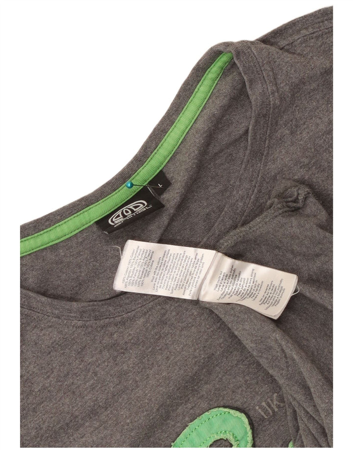 Tricou grafic pentru bărbați Animal Top mare bumbac gri