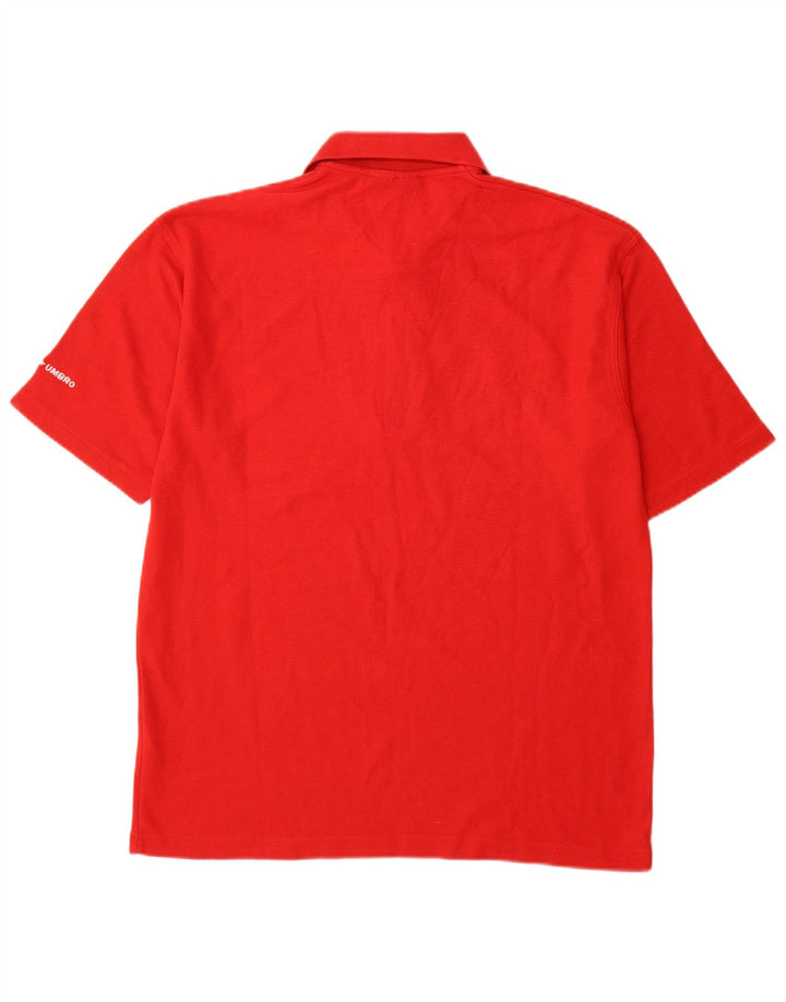 Cămașă polo pentru bărbați Umbro XL poliester roșu