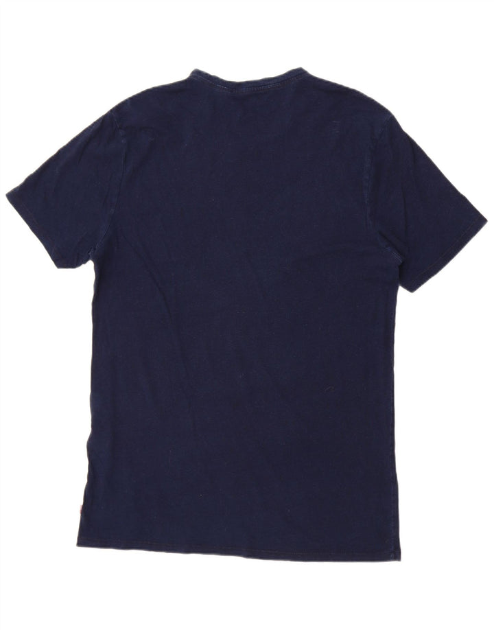 Tricou grafic pentru bărbați Levi's Top mediu din bumbac bleumarin