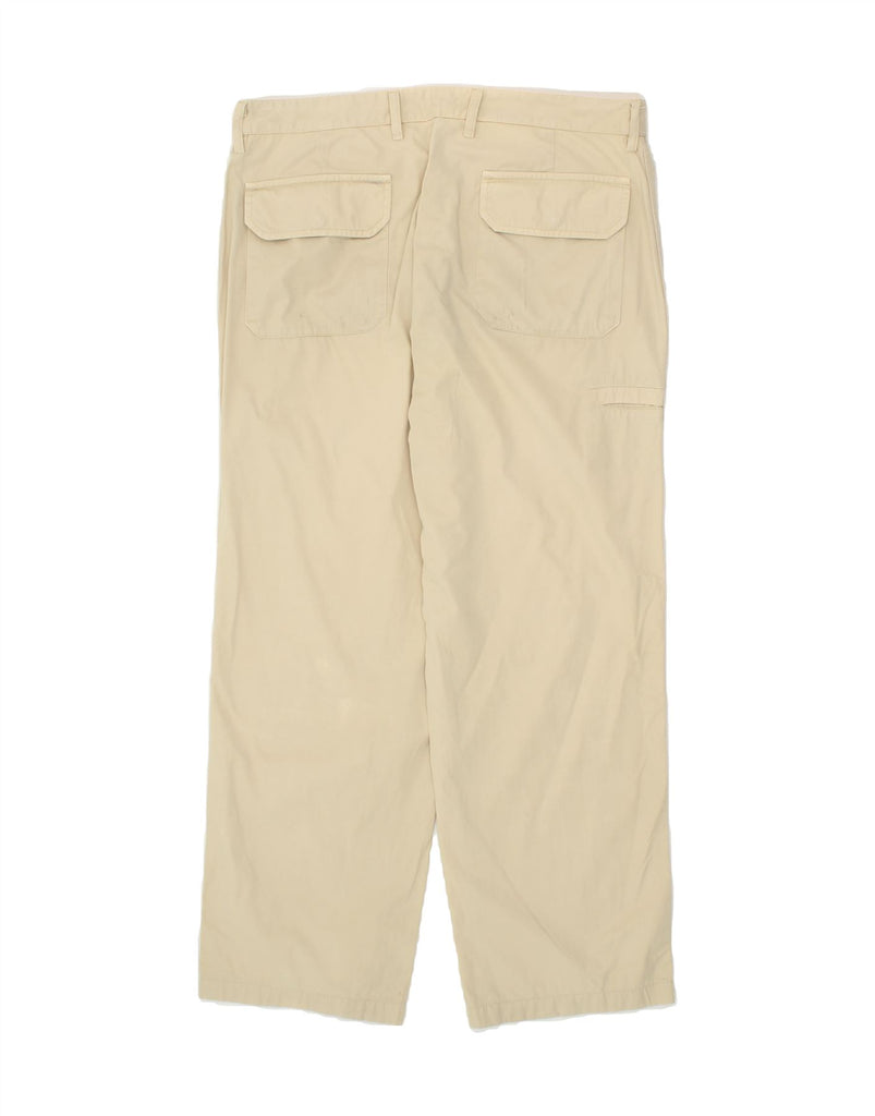 SCHOTT Mens Straight Casual Trousers W36 L27 Beige Cotton Vintage Schott and Second-Hand Schott from Messina Hembry 