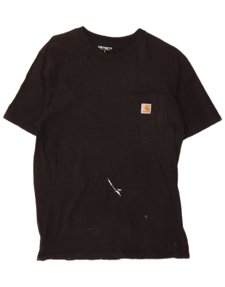 Tricou pentru bărbați Carhartt Top mare din bumbac negru