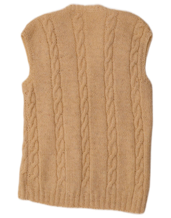 VINTAGE Vestă Tank Top Femei UK 18 XL Bej