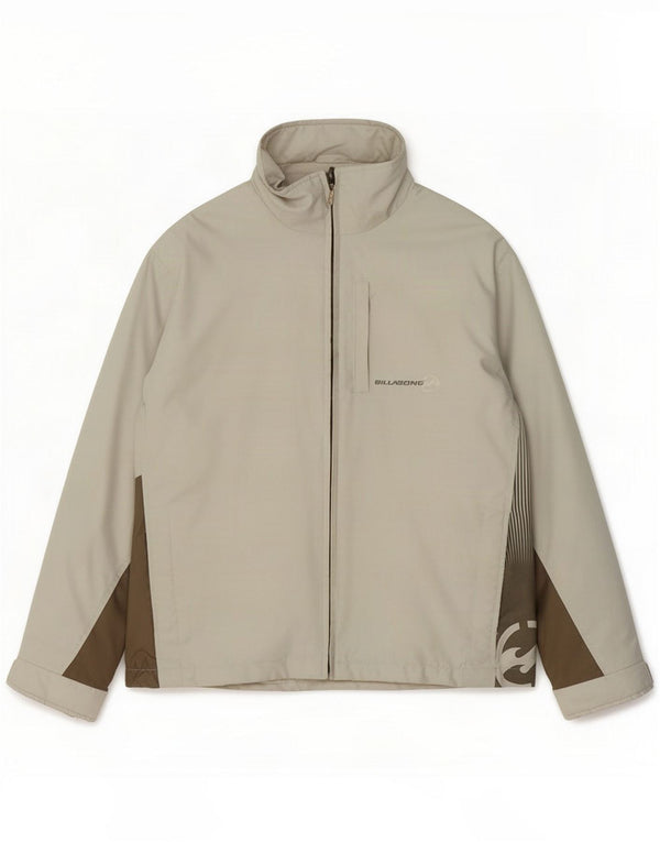 Billabong Mens Graphic Windbreaker Jacket UK 36 Small White Colorblock
