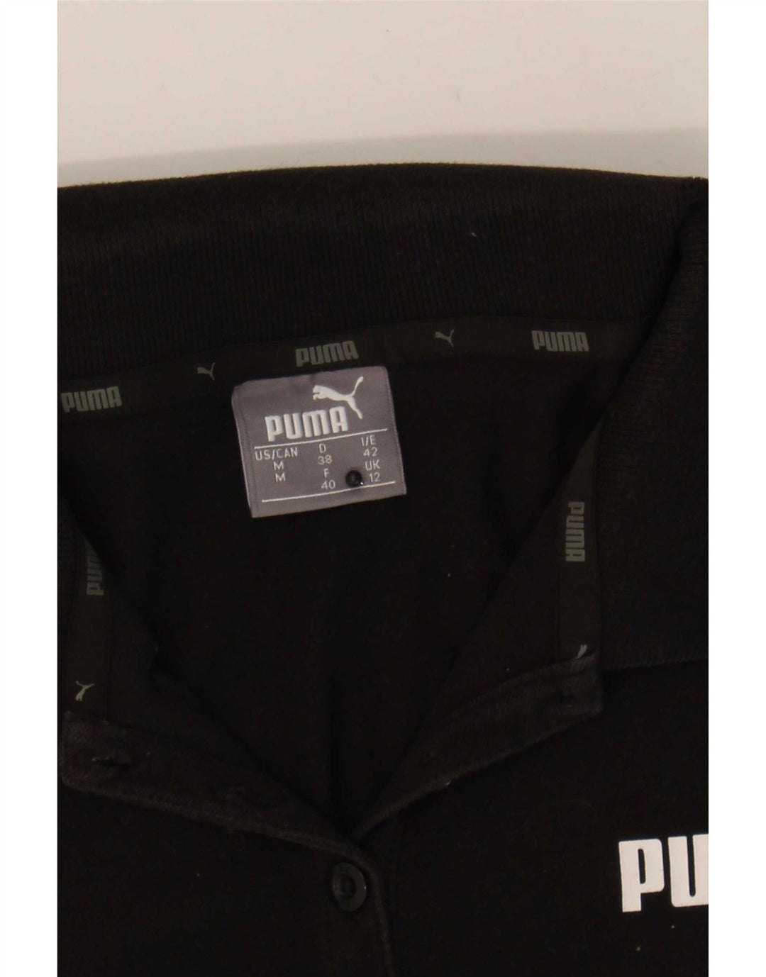 Tricou polo Puma pentru femei UK 12 Medium Negru