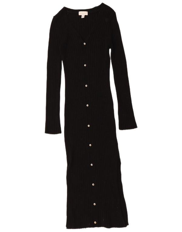 Topshop Rochie Maxi Bodycon pentru Femei UK 8 Small Negru Acrilic